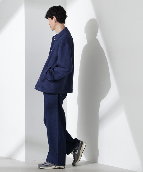 NANO universe（ナノユニバース）の「フェイクスエードシャツブルゾン（ブルゾン・メンズ・ネイビー/キャメル/アイボリー・L/M/S）」の18枚目の写真