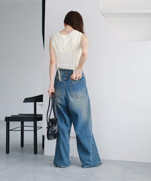 Kastane（カスタネ）の「レースビスチェ（キャミソール・レディース・アイボリー/オフホワイト・FREE）」の10枚目の写真