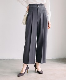 タックストレートワイドパンツ