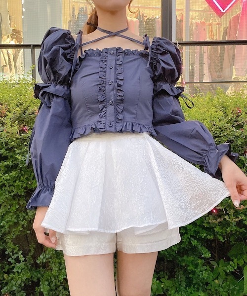 【値下げ】リルリリー　5wayマルチブラウス セール】マルチフリルブラウス（Tシャツ/カットソー）｜lilLilly
