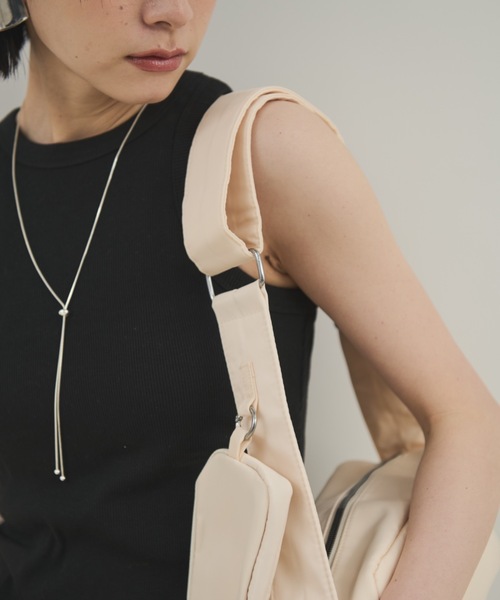 Shelly island（シェリーアイランド）の「ポーチ付きショルダーバッグ（ショルダーバッグ・レディース・ホワイト/ブラック・FREE）」の8枚目の写真