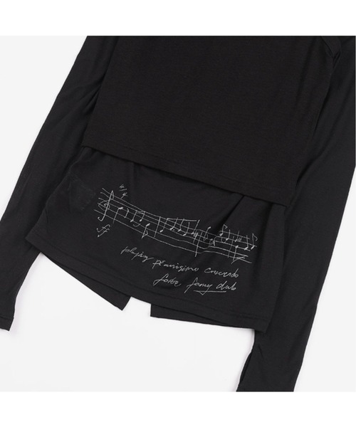 tシャツ 「FANCY CLUB」3-WAY BUTTON LAYERED LONG SLEEVE / 「ファンシークラブ」ボタンベストレイヤード長袖 セール】【FANCY CLUB】3-WAY BUTTON LAYERED LONG SLEEVE