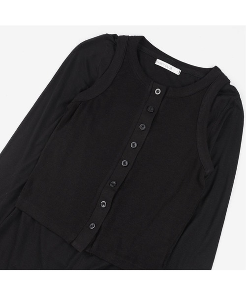 セール】【FANCY CLUB】3-WAY BUTTON LAYERED LONG SLEEVE