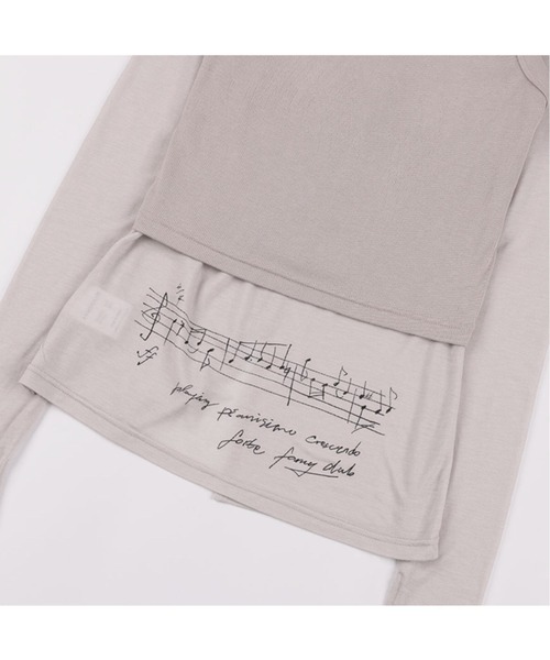 tシャツ 「FANCY CLUB」3-WAY BUTTON LAYERED LONG SLEEVE / 「ファンシークラブ」ボタンベストレイヤード長袖 セール】【FANCY CLUB】3-WAY BUTTON LAYERED LONG SLEEVE