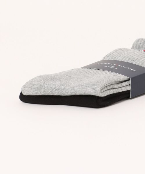 TOMMY HILFIGER（トミーヒルフィガー）の「【EC別注】TOMMY HILFIGER/トミーヒルフィガー ブランド ロゴ 靴下 ミドル丈 クルーソックス 2足セット 23cm 24cm 25cm（ソックス/靴下・レディース・その他1/その他2/その他3/アイボリー/ブラック・23-25cm）」の15枚目の写真