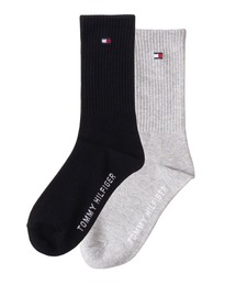 TOMMY HILFIGER(トミーヒルフィガー)の【EC別注】TOMMY HILFIGER/トミーヒルフィガー ブランド ロゴ 靴下 ミドル丈 クルーソックス 2足セット 23cm 24cm 25cm(ソックス/靴下)