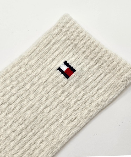 TOMMY HILFIGER（トミーヒルフィガー）の「【EC別注】TOMMY HILFIGER/トミーヒルフィガー ブランド ロゴ 靴下 ミドル丈 クルーソックス 2足セット 23cm 24cm 25cm（ソックス/靴下・レディース・その他1/その他2/その他3/アイボリー/ブラック・23-25cm）」の12枚目の写真