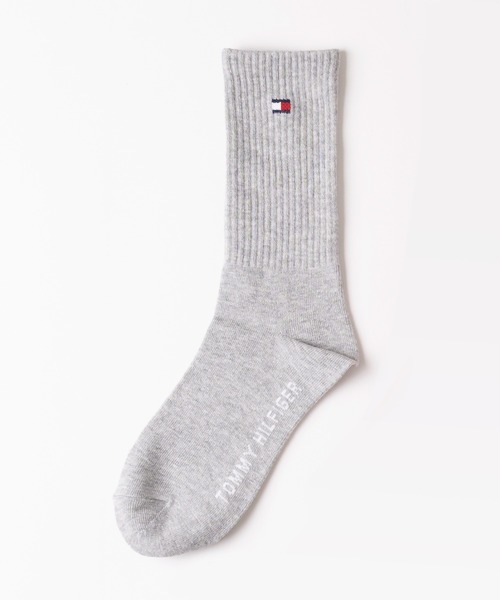 TOMMY HILFIGER（トミーヒルフィガー）の「【EC別注】TOMMY HILFIGER/トミーヒルフィガー ブランド ロゴ 靴下 ミドル丈 クルーソックス 2足セット 23cm 24cm 25cm（ソックス/靴下・レディース・その他1/その他2/その他3/アイボリー/ブラック・23-25cm）」の11枚目の写真