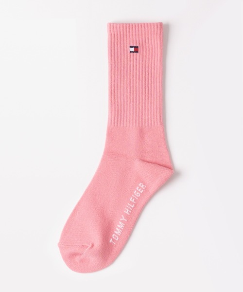 TOMMY HILFIGER（トミーヒルフィガー）の「【EC別注】TOMMY HILFIGER/トミーヒルフィガー ブランド ロゴ 靴下 ミドル丈 クルーソックス 2足セット 23cm 24cm 25cm（ソックス/靴下・レディース・その他1/その他2/その他3/アイボリー/ブラック・23-25cm）」の9枚目の写真