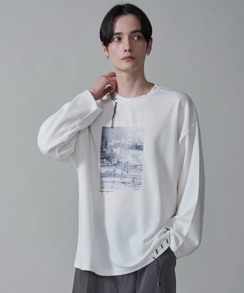 BROWNY（ブラウニー）の「BROWNY/グラフィックステッチロンT（Tシャツ/カットソー・メンズ・ホワイト/ブラック・MEDIUM/LARGE）」の18枚目の写真