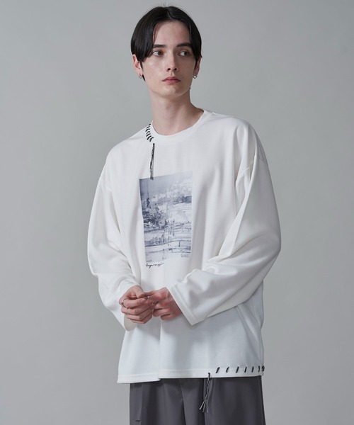 BROWNY（ブラウニー）の「BROWNY/グラフィックステッチロンT（Tシャツ/カットソー・メンズ・ホワイト/ブラック・MEDIUM/LARGE）」の19枚目の写真