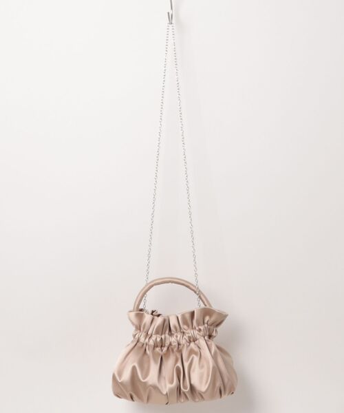 My shawty(マイシャウティー)の「3way satin pearl bag(ハンドバッグ・レディース・ホワイト/ネイビー/ベージュ/ブラック・FREE)」の14枚目の写真