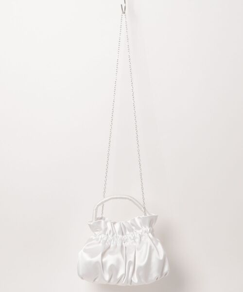 My shawty(マイシャウティー)の「3way satin pearl bag(ハンドバッグ・レディース・ホワイト/ネイビー/ベージュ/ブラック・FREE)」の13枚目の写真