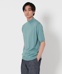 ユナイテッドアローズ 定番半袖ニット　ネイビー ユナイテッドアローズ ネイビー トップス 半袖ニット - メルカリ