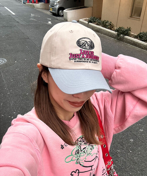 CIAOPANIC（チャオパニック）の「ジャーニーロゴバイカラーキャップ（キャップ・レディース・グリーン/サックスブルー/レッド・ONE SIZE）」の3枚目の写真