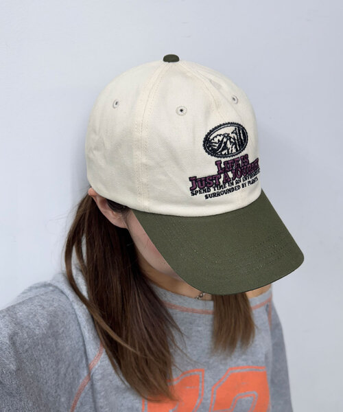 CIAOPANIC（チャオパニック）の「ジャーニーロゴバイカラーキャップ（キャップ・レディース・グリーン/サックスブルー/レッド・ONE SIZE）」の4枚目の写真