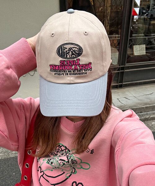 CIAOPANIC（チャオパニック）の「ジャーニーロゴバイカラーキャップ（キャップ・レディース・グリーン/サックスブルー/レッド・ONE SIZE）」の7枚目の写真