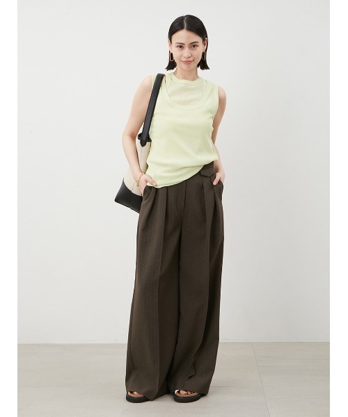 Mila Owen（ミラオーウェン）の「フラップデザイン2タックワイドパンツ（その他パンツ・レディース・ブラック/その他/ブラウン/ベージュ・0/1/00）」の7枚目の写真