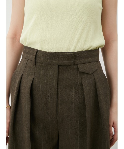 Mila Owen（ミラオーウェン）の「フラップデザイン2タックワイドパンツ（その他パンツ・レディース・ブラック/その他/ブラウン/ベージュ・0/1/00）」の10枚目の写真