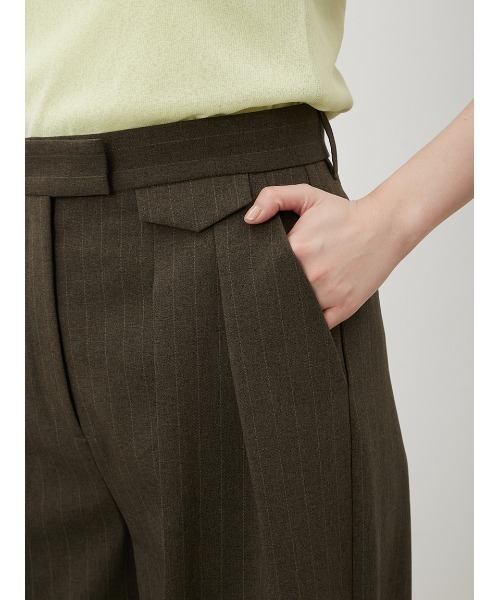 Mila Owen（ミラオーウェン）の「フラップデザイン2タックワイドパンツ（その他パンツ・レディース・ブラック/その他/ブラウン/ベージュ・0/1/00）」の11枚目の写真