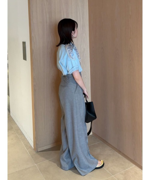 フラップデザイン2タックワイドパンツ（その他パンツ）｜Mila