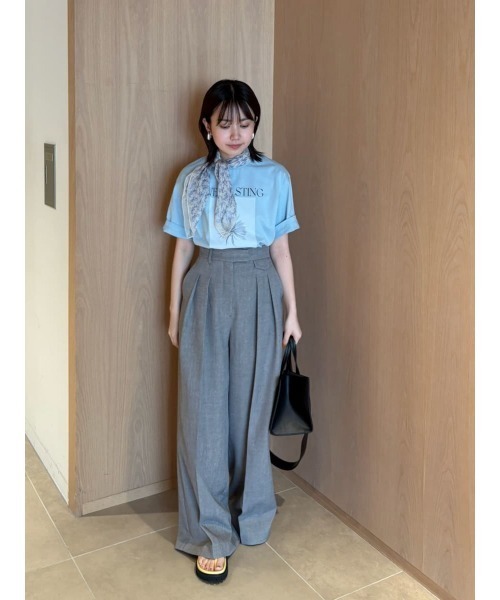 フラップデザイン2タックワイドパンツ（その他パンツ）｜Mila