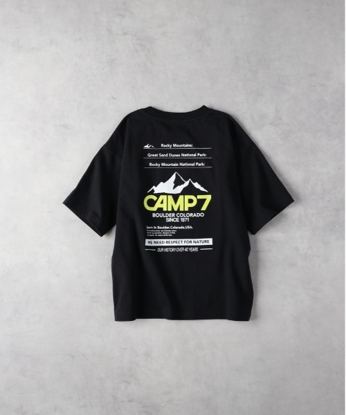 CAMP7(キャンプセブン)の「CAMP7(キャンプ7)ロゴカラープリントTシャツ(Tシャツ/カットソー・キッズ・ブラック/ホワイト・140/150/160/130)」の3枚目の写真