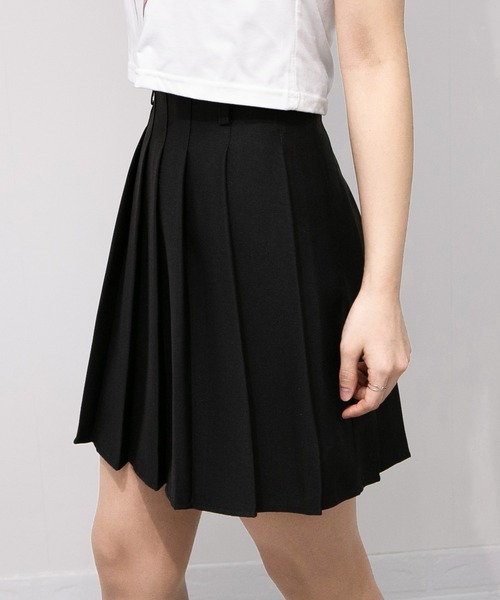 pumpkin port（パンプキンポート）の「バックシャーリング インパン付ミニプリーツスカート（スカート・レディース・アイボリー/ブラック/グレー・M）」の14枚目の写真
