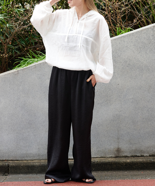 Spick & Span シアーアノラックブルゾン 黒 マウンテンパーカー