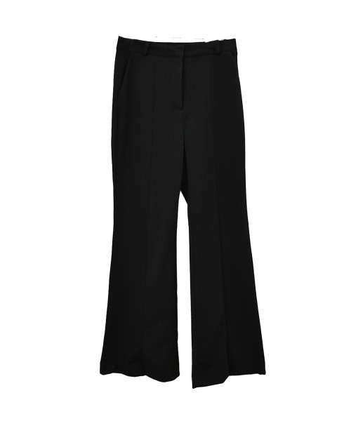 Reurie'(レウリィ)の「センタープレスセミフレアスラックス/center press semi flare slacks ロング丈 スリット シンプル カジュアル モード オフィスカジュアル(スラックス・レディース・ブラック/ベージュ・S/M)」の15枚目の写真