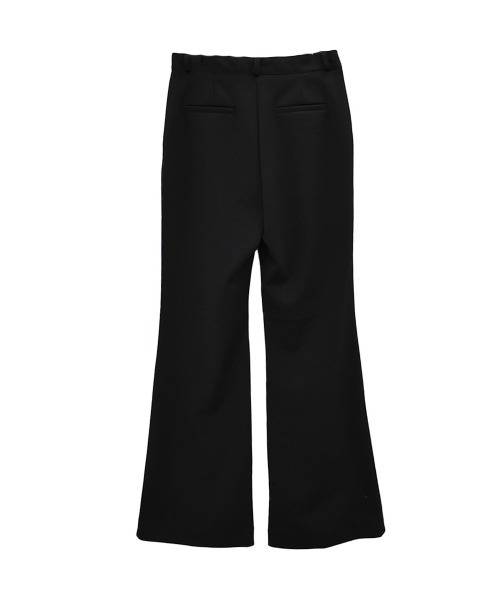 Reurie'(レウリィ)の「センタープレスセミフレアスラックス/center press semi flare slacks ロング丈 スリット シンプル カジュアル モード オフィスカジュアル(スラックス・レディース・ブラック/ベージュ・S/M)」の16枚目の写真