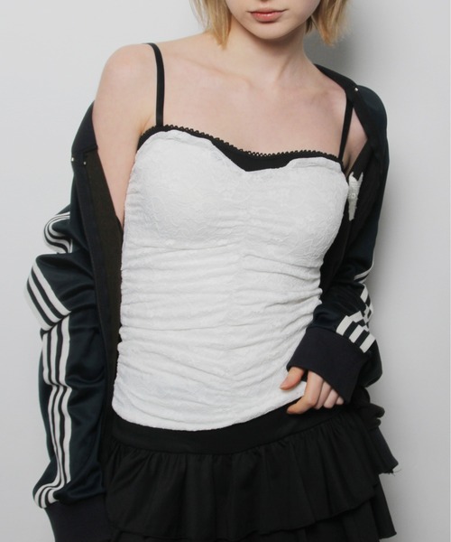 andmary メイシャーリングキャミソール ANDMARY】May shirring tops