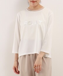 NOLLEY'S LIGHT | チュール＋パールロゴTシャツ(Tシャツ/カットソー)