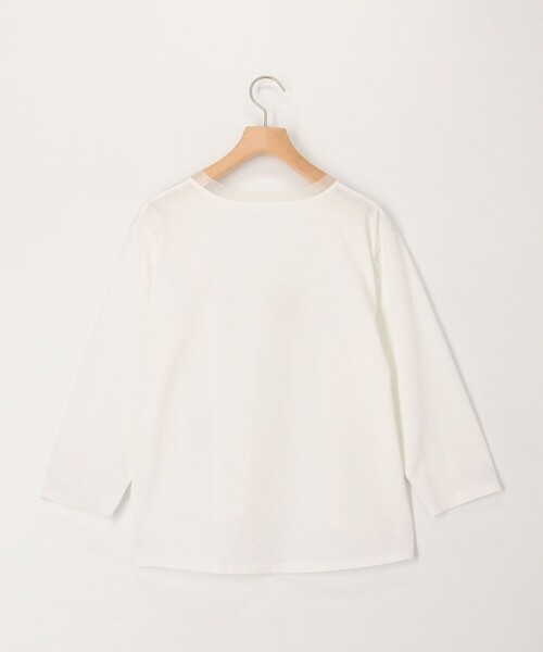 NOLLEY'S LIGHT（ノーリーズライト）の「チュール＋パールロゴTシャツ（Tシャツ/カットソー・レディース・オフホワイト/グレイッシュベージュ・38）」の10枚目の写真