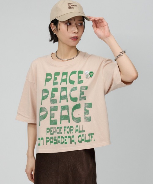 BABYLONE(バビロン)の「【Newtone】PEACE Tee(Tシャツ/カットソー・レディース・オフホワイト/グレー・フリー)」の2枚目の写真