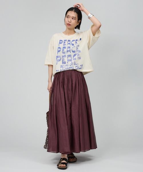 BABYLONE(バビロン)の「【Newtone】PEACE Tee(Tシャツ/カットソー・レディース・オフホワイト/グレー・フリー)」の11枚目の写真