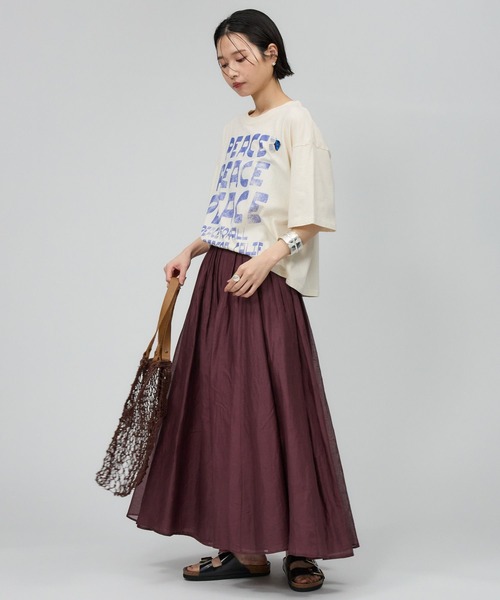 BABYLONE(バビロン)の「【Newtone】PEACE Tee(Tシャツ/カットソー・レディース・オフホワイト/グレー・フリー)」の13枚目の写真