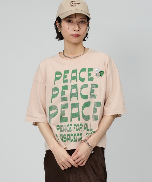 BABYLONE(バビロン)の「【Newtone】PEACE Tee(Tシャツ/カットソー・レディース・オフホワイト/グレー・フリー)」の16枚目の写真