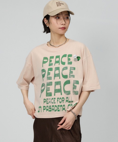 BABYLONE(バビロン)の「【Newtone】PEACE Tee(Tシャツ/カットソー・レディース・オフホワイト/グレー・フリー)」の17枚目の写真