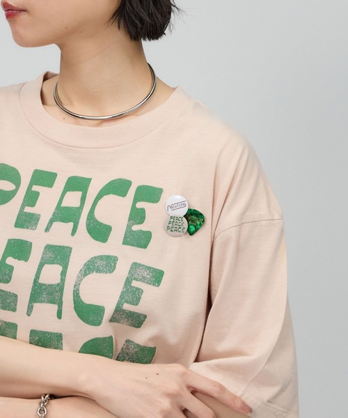 BABYLONE(バビロン)の「【Newtone】PEACE Tee(Tシャツ/カットソー・レディース・オフホワイト/グレー・フリー)」の21枚目の写真