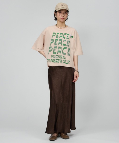 BABYLONE(バビロン)の「【Newtone】PEACE Tee(Tシャツ/カットソー・レディース・オフホワイト/グレー・フリー)」の22枚目の写真