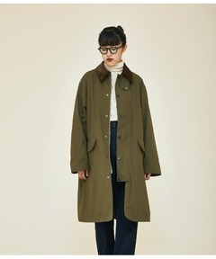 未使用級✨マッキントッシュ♡ドーリーノーカラーロングコート　ハウスチェック　40 DAWLEY(ドーリー)】ノーカラーロングコート（ノーカラーコート