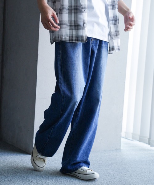 RATTLE TRAP(ラトルトラップ)の「【WEB限定/11.5ozデニム】11.5oz5ポケットワイドストレートパンツ(デニムパンツ・メンズ・ブルー/ブラック/ライトブルー・M/L/XS/LL/S)」の3枚目の写真