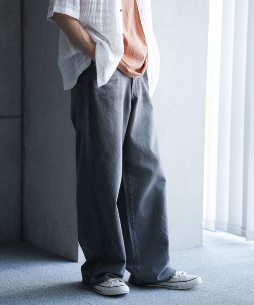 RATTLE TRAP(ラトルトラップ)の「【WEB限定/11.5ozデニム】11.5oz5ポケットワイドストレートパンツ(デニムパンツ・メンズ・ブルー/ブラック/ライトブルー・M/L/XS/LL/S)」の2枚目の写真