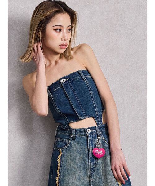 GYDA（ジェイダ）の「SEPARATE デニムオールインワン（つなぎ/オールインワン・レディース・ライトブルー/インディゴブルー/その他1・SMALL/MEDIUM）」の9枚目の写真