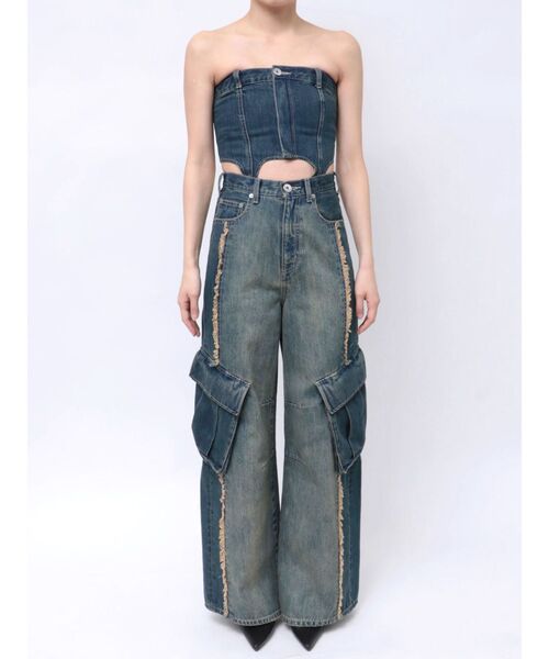 GYDA（ジェイダ）の「SEPARATE デニムオールインワン（つなぎ/オールインワン・レディース・ライトブルー/インディゴブルー/その他1・SMALL/MEDIUM）」の16枚目の写真