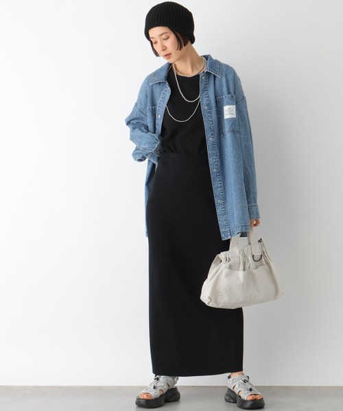 LEPSIM(レプシィム)の「ルーズニットワッチ 328070(ニットキャップ/ビーニー・レディース・ブラック/グレー・ONE SIZE)」の8枚目の写真