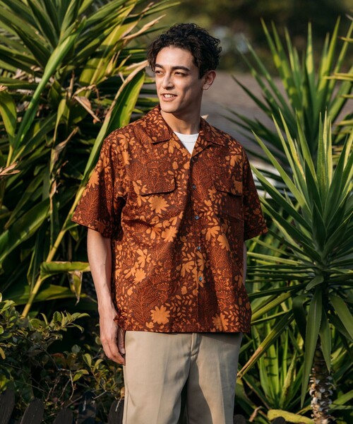 セール】インド製 リラックスフィット バティック柄プリント オープン