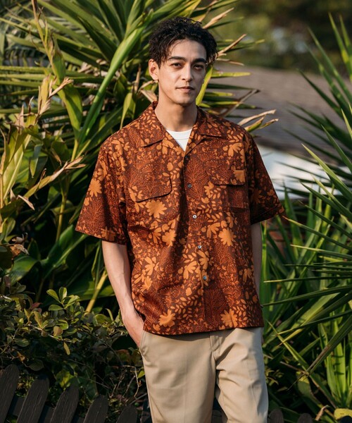 セール】インド製 リラックスフィット バティック柄プリント オープン