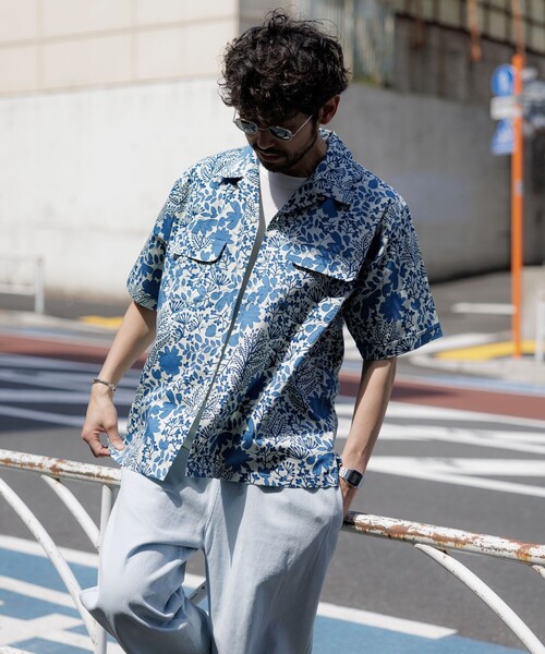 FREAK'S STORE(フリークスストア)の「インド製 リラックスフィット バティック柄プリント オープンカラーシャツ ショートスリーブ ツリー柄(シャツ/ブラウス・メンズ・ブルー/ブラウン・MEDIUM/LARGE)」の20枚目の写真
